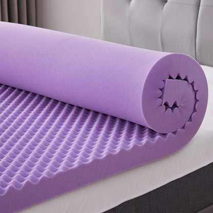 SINWEEK 2-Inch Egg Crate Memory Foam Mattress Topper - Twin Size, Soft Pad for Back Pain Relief