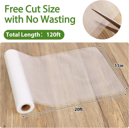 Moretoes Vacuum Sealer Bags - 6 Rolls of 11" x 20' BPA-Free Food Storage Bags for Meal Prep & Sous Vide