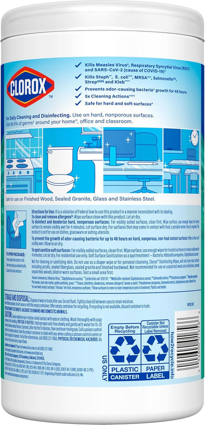 Clorox Disinfecting Cleaning Wipes - Fresh Scent, Bleach-Free, 75 Count for Effective Cleaning