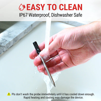 ThermoPro TempSpike 500 ft Wireless Meat Thermometer Digital, Bluetooth Meat Thermometer for Beef Lamb Chicken Turkey, Smoker Acccessories for Rotisserie Sous Vide BBQ Oven Air Fryer