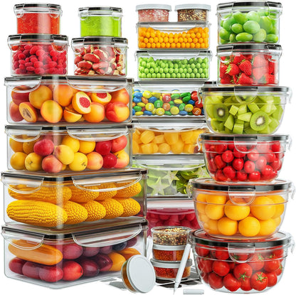 Skiennix 52 PCS Food Storage Containers - Airtight, Leakproof Meal Prep Set | Microwave & Dishwasher Safe
