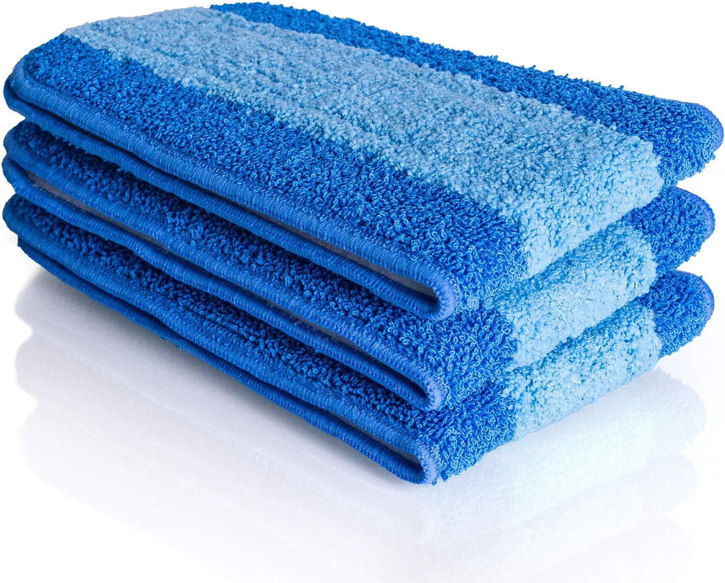 VanDuck Microfiber Mop Pads - 3 Pack Compatible with Bona Mop for 18-Inch Hardwood Floor Cleaning