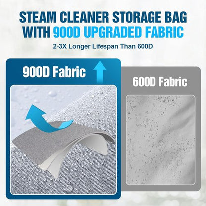 Heavy-Duty Durable Fabric Steam Cleaner Storage Bag, Waterproof & Adjustable Compartments Carrying Case, Steam Cleaner Organizer Bag with Large Space(Case Only)