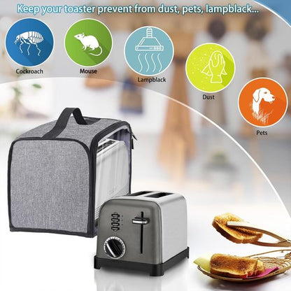 Cuisinart Toaster Cover - Dust Protection for 2-Slice Wide Slot Toasters | Zipper Closure Design