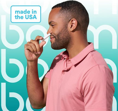 BoomBoom Nasal Stick - Vapor Flow Technology for Cool Refreshing Sensation | Natural Mood Boost with Essential Oils + Menthol (Wintermint)
