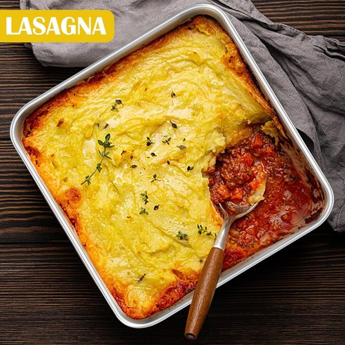 E-far Stainless Steel Square Cake Pans - Set of 2, 8x8 Inch Non-Toxic Bakeware for Lasagna & Brownies