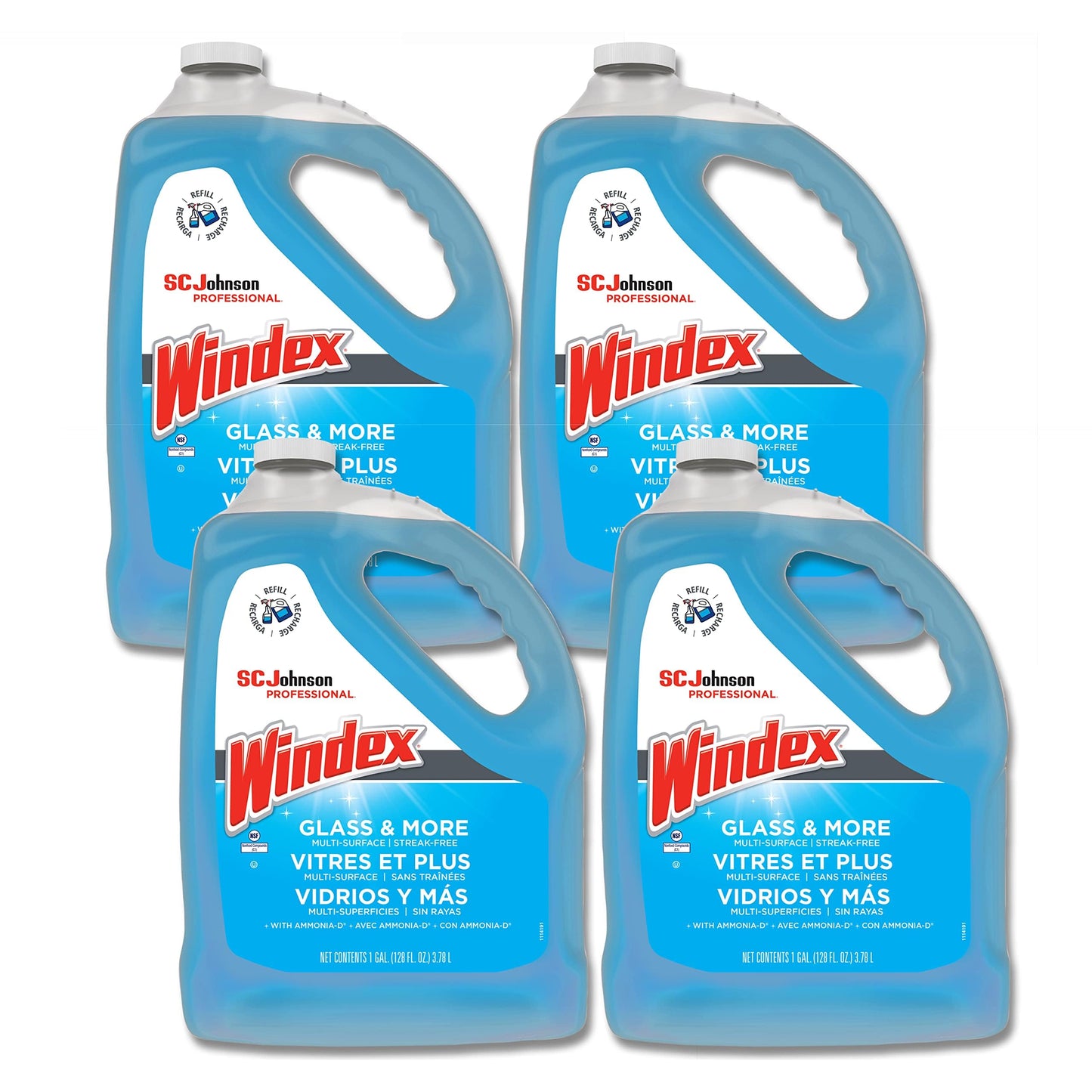 Windex 1 Gallon Refill, Glass Cleaner Refill Refill 1 Gallon Original (7f6uu)