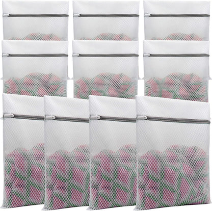 Premium Laundry Bags by Skiennix - Durable Double-Layer Honeycomb Mesh for Delicates | 10 Pcs, 12 x 16 Inches