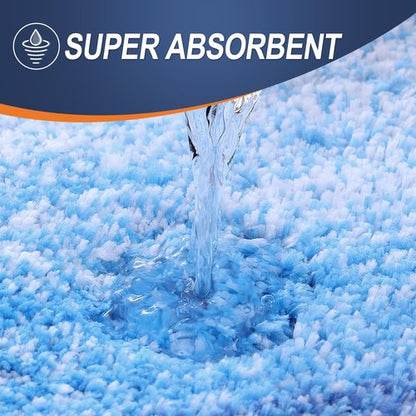 OLANLY Bathroom Rugs Mat 30x20, Extra Soft Absorbent Microfiber Bath Rugs, Rubber Backing, Quick Dry, Washable Bath Mats for Bathroom Floor, Tub and Shower, Home Decor Accessories, Light Royal Blue
