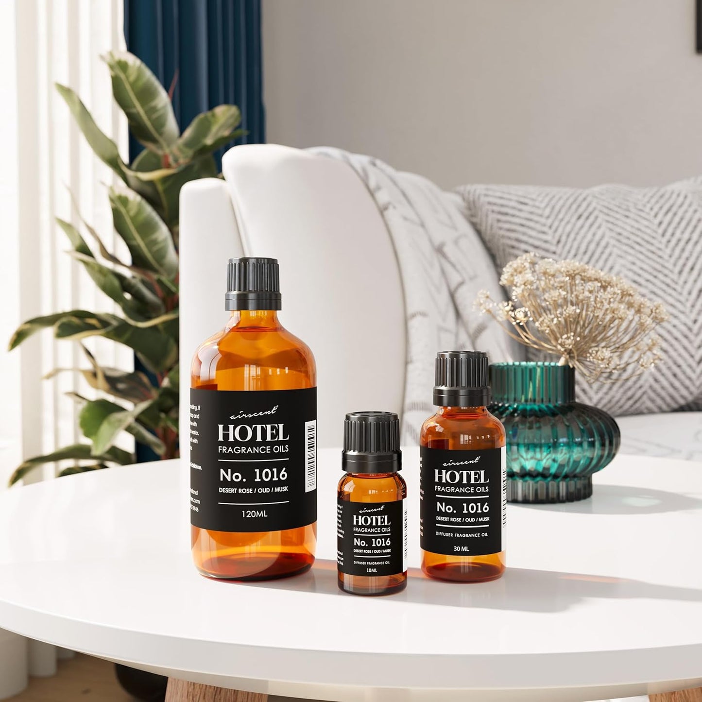 AirScent Hotel Diffuser Oil No. 1016 | Premium Caraway Desert Rose & Oud Fragrance - 10 mL Glass Bottle