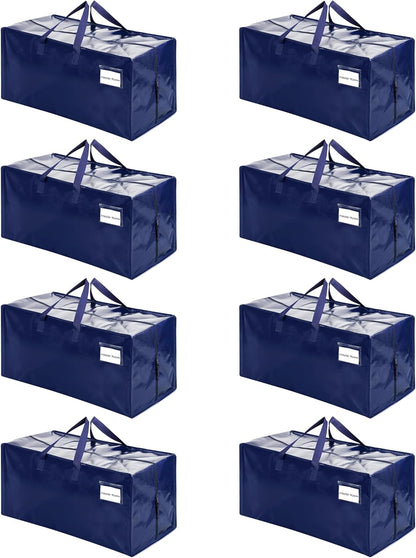 VENO Heavy Duty Moving Bags - 8 Pack with Backpack Straps & Zippers | Extra Large Packing Solution for College Dorms