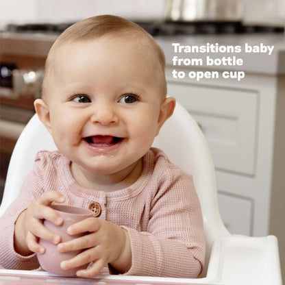 ezpz Tiny Cup (Sage/Olive) - 4 months+ - 100% Silicone Training Cup for Infants - Designed by a Pediatric Feeding Specialist - Baby-Led Weaning Essentials & Baby Gifts