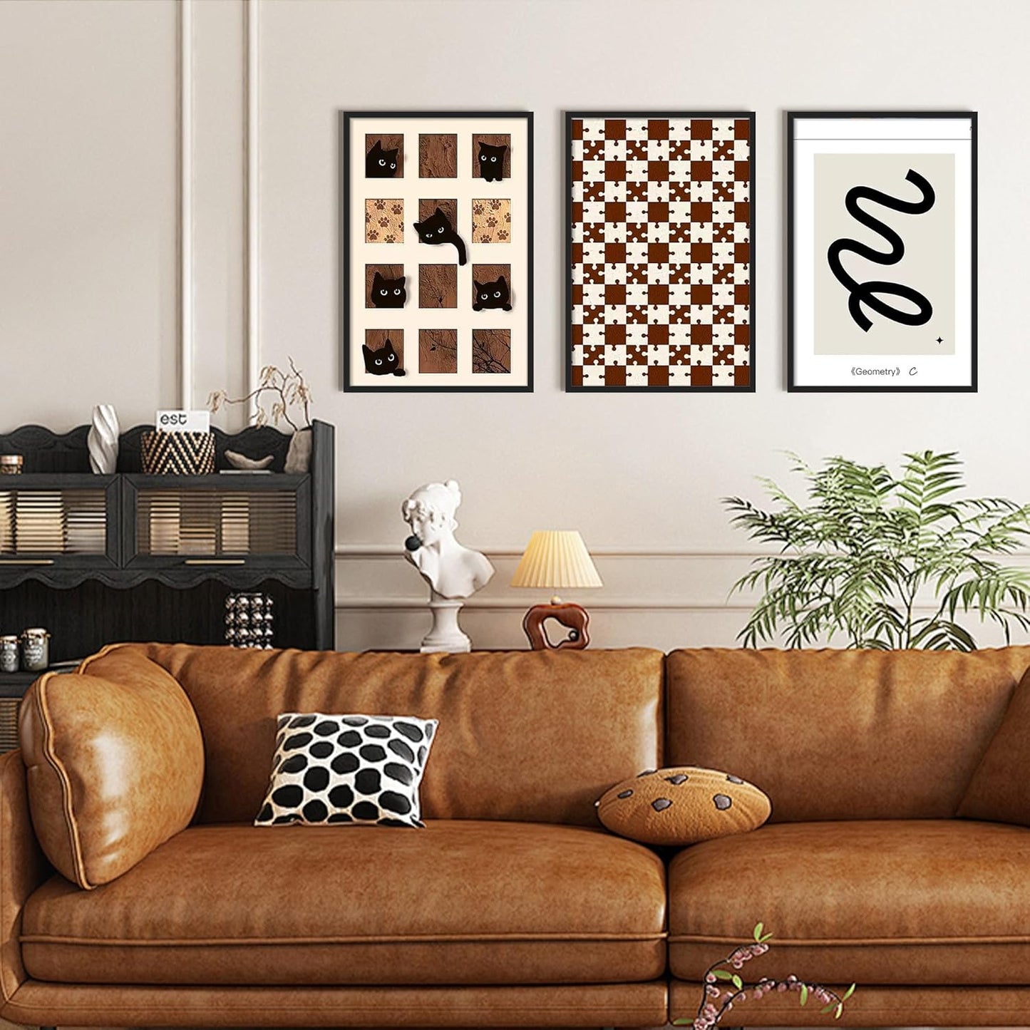 Upsimples 20x30 Picture Frame Set of 5 - Versatile Wall Gallery Frames for 16x24 or 20x30 Photos | Black