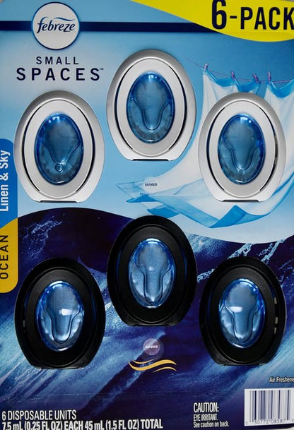 Febreze Small Spaces | Unstopables Variety Air Fresheners - 0.25 Fl Oz (Pack of 6)