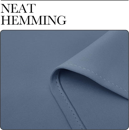 NICETOWN Blackout Curtains - Sound & Heat Reducing Drapes for Kids' Bedroom | Stone Blue, 55" x 68", 2PCs