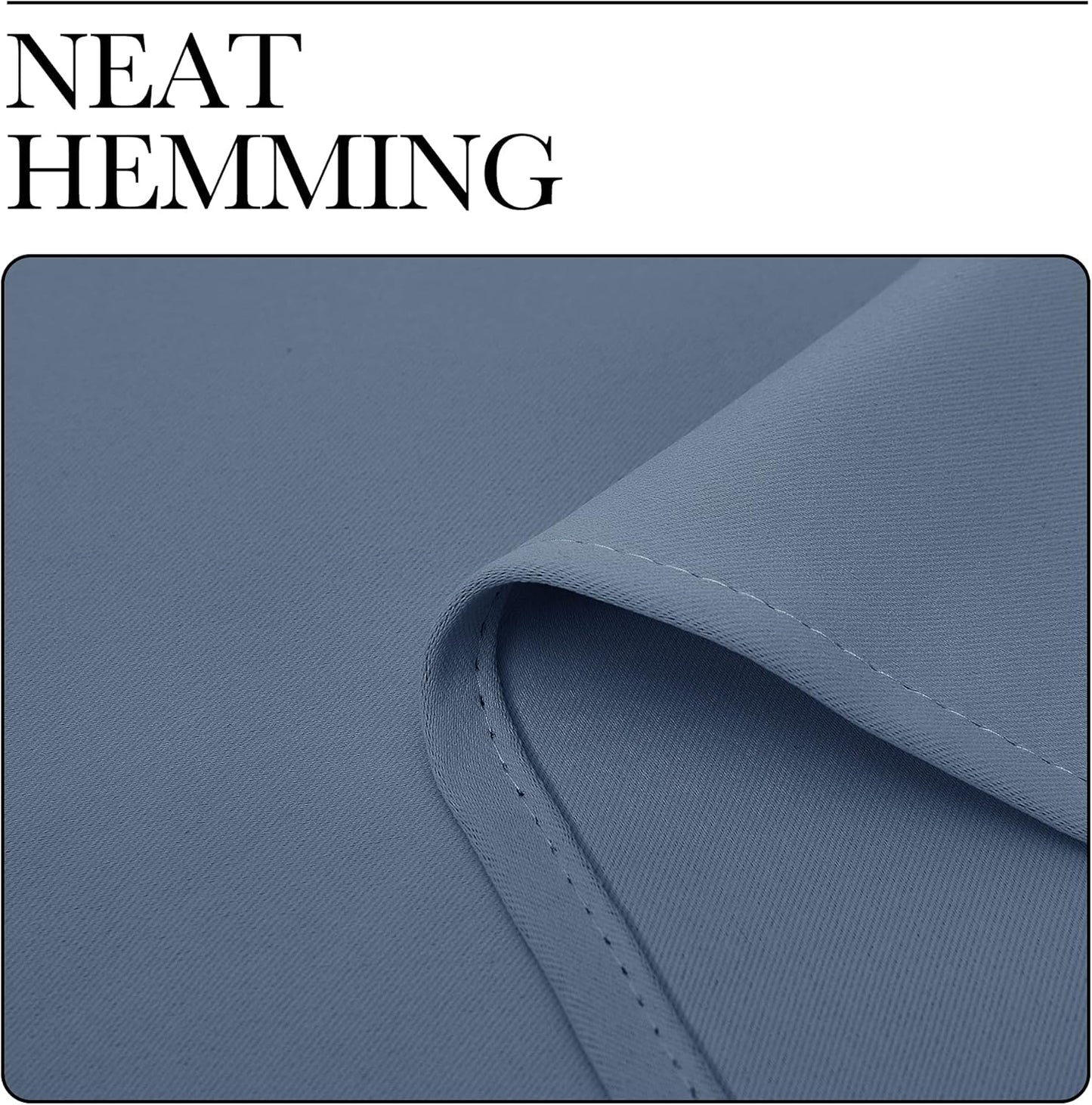 NICETOWN Blackout Curtains - Thermal Insulated Grommet Window Panels | Stone Blue, 42" x 68" (1 Pair)