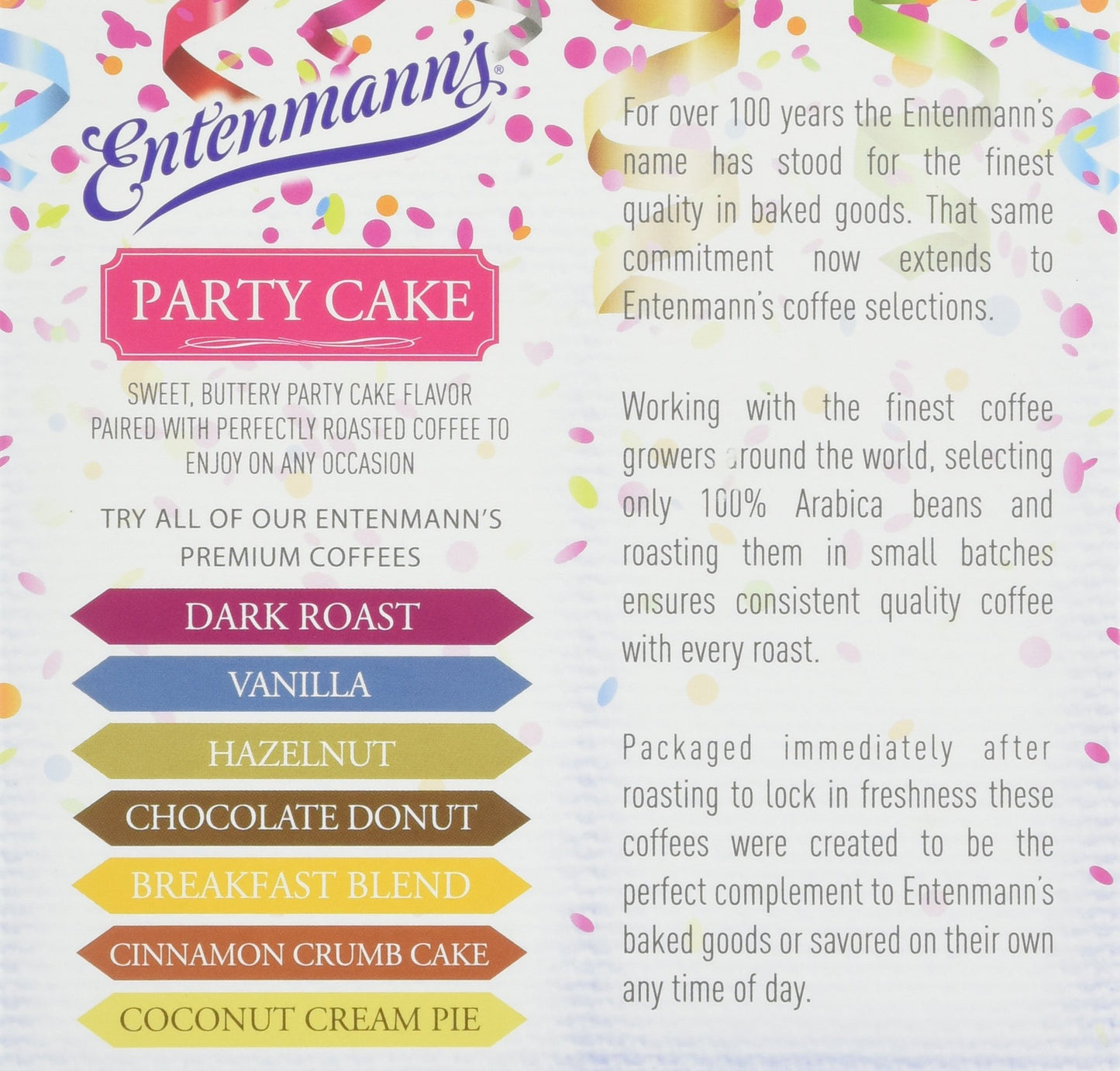 Entenmann'S Party Cake Coffee Single Serve Cups, Party Cake, 10 Ounces (Pack of 20)