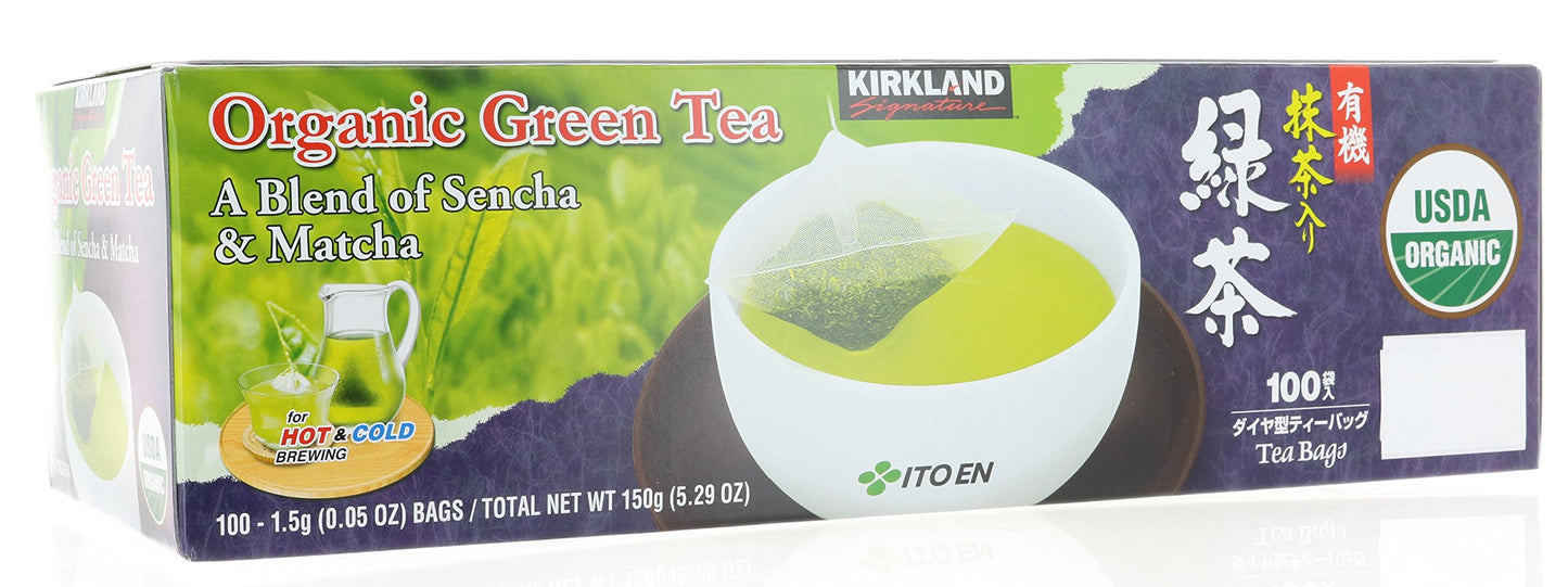 Kirkland Signature Organic Green Tea, 1.5 g, 100-count