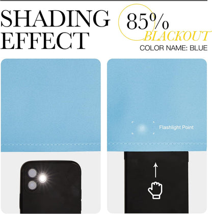NICETOWN Blue Room Darkening Panels - Extra Long 95" Curtains for Nursery & Dining Room (2 Pieces, 42" Wide)