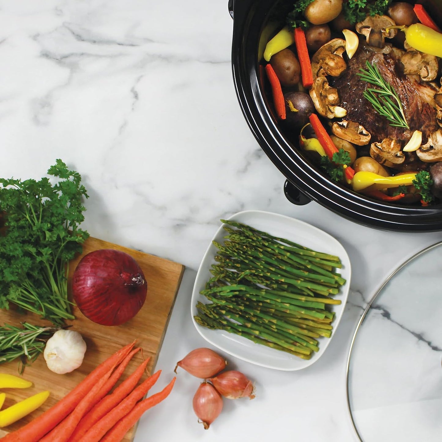 NESCO Slow Cooker - 4 Quart Capacity | Versatile Cooking in Stylish Silver Finish