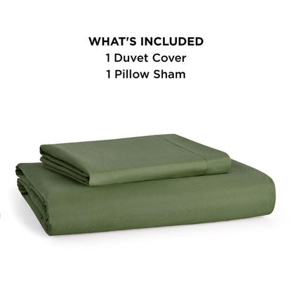 Bedsure Duvet Cover Twin/Twin XL Size - Extra Soft Double Brushed Bedding Set with Zipper Closure, 2 Pieces, Includes 1 Duvet Cover (68"x90") & 1 Pillow Sham, Comforter Not Included, Olive Green