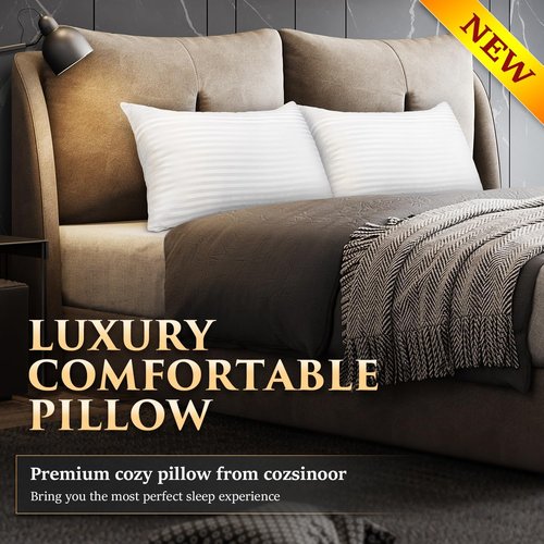 COZSINOOR Queen Bed Pillows - Soft & Supportive | Pack of 2, White Color