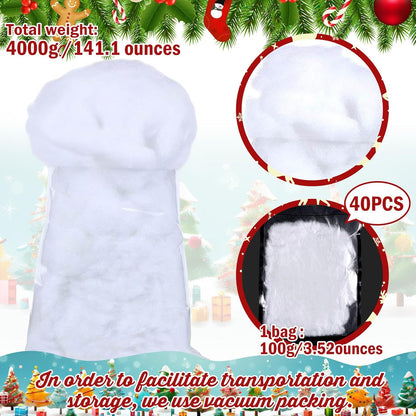 Shappy Christmas Fake Snow | 141.10 Ounce Artificial White Cloud Fiber for Holiday Decor