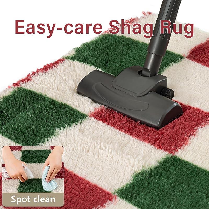 Christmas 4' x 6' Area Rug for Kids Room - Soft Fluffy Shag Carpet (Variation: Christmas+4' x 6' Rectangular)