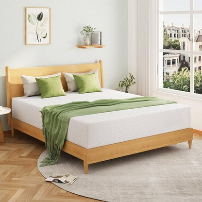 EGOHOME 12-Inch Queen Mattress - Memory Foam with Cooling Green Tea Gel | Medium Firm Support, CertiPUR-US Certified, 80''L x 60''W
