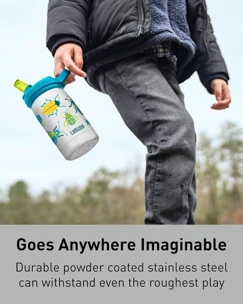 CamelBak Eddy+ Kids Water Bottle - Insulated Stainless Steel with Bite Valve, 12oz - Perfect for Biking and Outdoor Fun