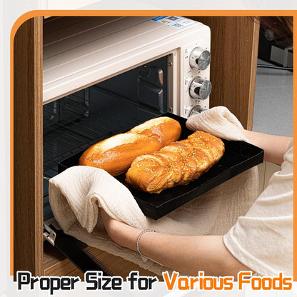 Teenyyou Non-Stick Oven Basket Set - 14.5'' x 13.5'' PTFE Cooking Trays for Chips, Chicken Wings & More