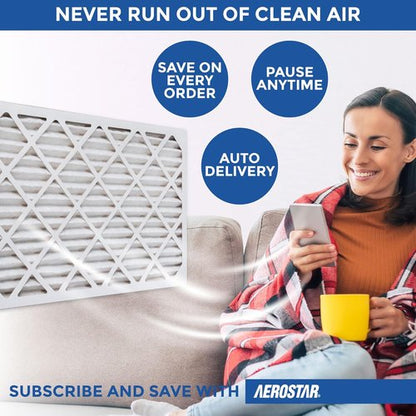 Aerostar MERV 8 Air Filter - 14x14x1 Size | Captures Dust, Lint & Pollen - 4 Count, Made in USA