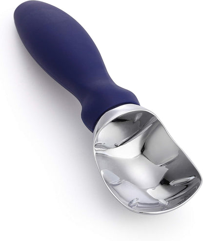 Spring Chef Ice Cream Scoop - Professional Heavy Duty Scooper with Soft Grip Handle | Sapphire Color