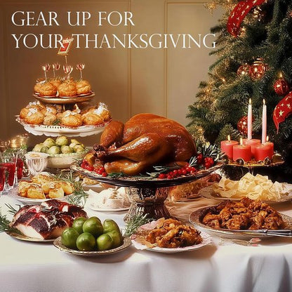 KITESSENSU Extra Large Roasting Pan with Lid - Nonstick Turkey Roaster with Rack - 18.5 x 14.5 In, Heavy Duty Grey