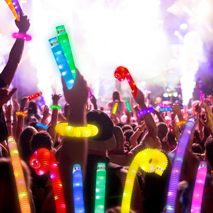 UrChoice Glow Sticks - 8PCS LED Pop Tubes | Colorful Glow Necklaces & Bracelets for Parties & Camping