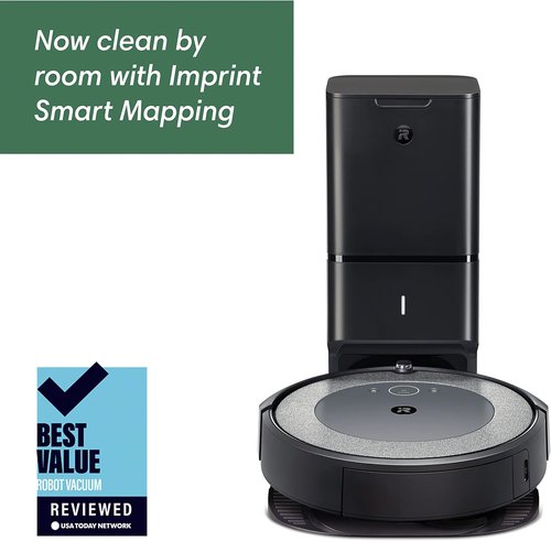 iRobot Roomba i3+ EVO (3550) Self-Emptying Robot Vacuum - Smart Mapping, Alexa Compatible, Ideal for Pet Hair