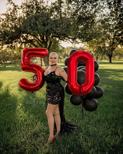 23 Balloon Numbers - 40 Inch Big Foil Birthday Balloons for Women | Red 23rd Celebration Decor