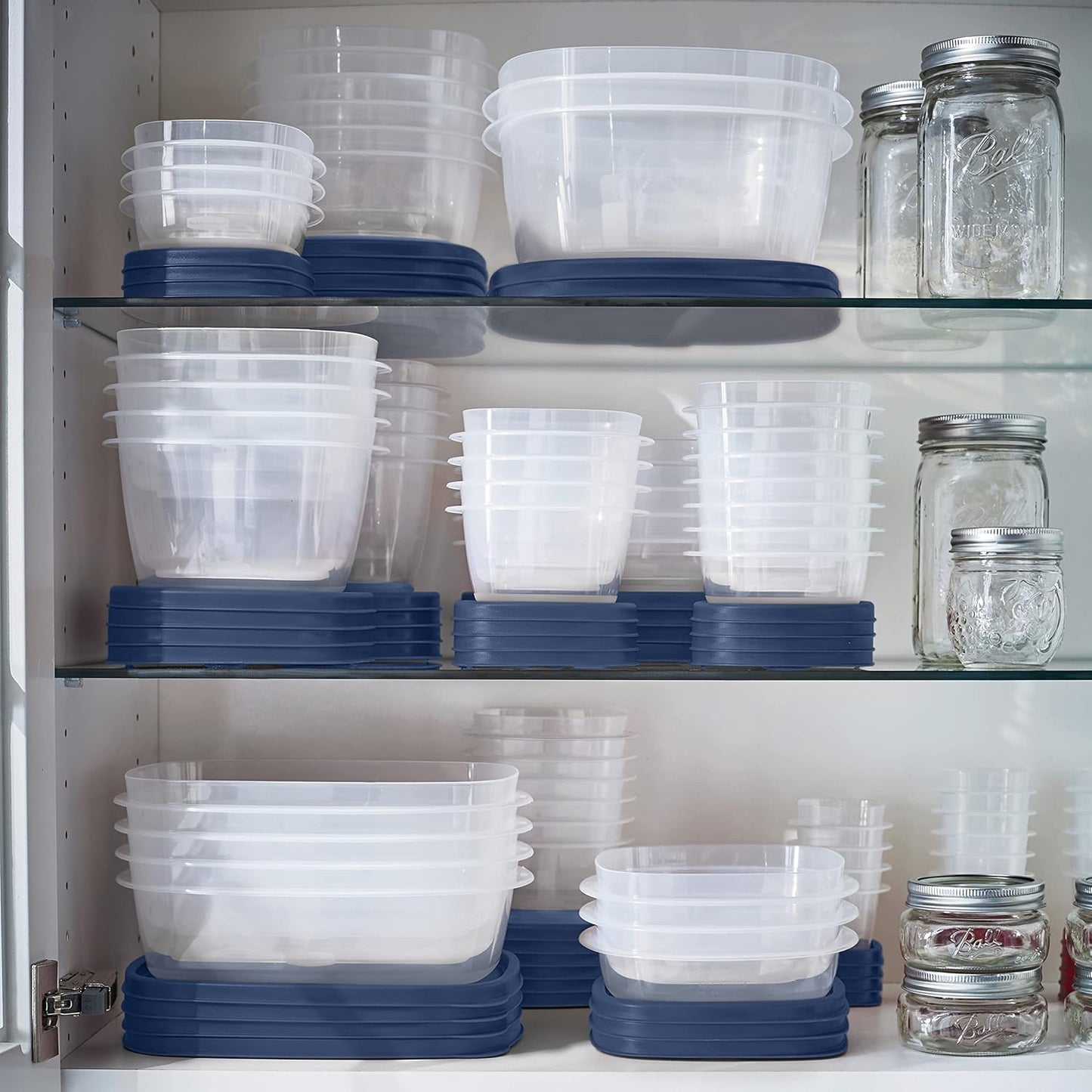 Rubbermaid EasyFindLids Food Storage Containers - Special-Edition Insignia Blue | 42 Pieces