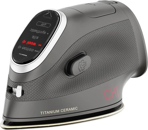 CHI Mini Steam Iron - Portable Travel Iron with Titanium Infused Ceramic Soleplate - 1000 Watts, Black
