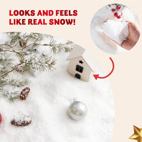 JOYIN 12oz Fake Snow | Artificial Snowflakes for Christmas Tree Decor - 320g Winter Decoration