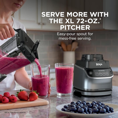 Ninja UltraCrush Professional Kitchen System - 1500W Blender & Food Processor with 72oz Capacity | Silver | Total Crushing Technology for Smoothies & Chopping
