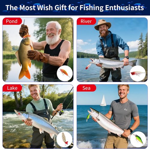 Fishing Advent Calendar - 24 Days of Christmas Countdown Fishing Lures | Perfect Holiday Gift for Anglers