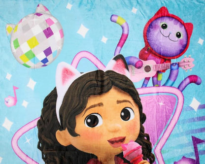 Gabby’s Dollhouse Throw Blanket 46x60 Fleece — Gabby Cats Concert Design