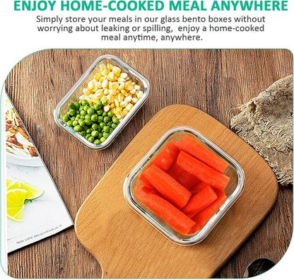 KOMUEE Glass Food Storage Containers Set - 24 Stackable Airtight Meal Prep Containers | Microwave & Oven Safe, Gray