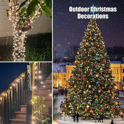 HISHINY Christmas Lights - 100 Count Clear String Lights for Indoor/Outdoor Decor | UL Certified, 21 Feet