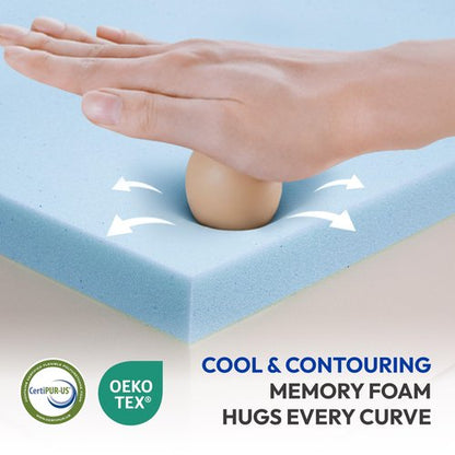 Gelsea 8 Inch Full Size Mattress, Firm Gel Memory Foam Full Mattress in a Box, Firm Back Support for Pressure Relief & Spinal Alignment, CertiPUR-US Certified, Fiberglass-Free