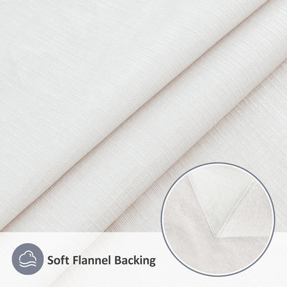 Square Vinyl Tablecloth - Flannel Backing, Waterproof & Wipeable | 54x54 Inch Ivory, 6 Pack for Dining & Outdoor Use