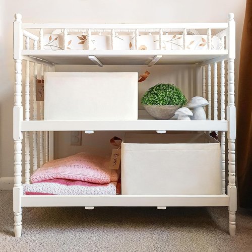 CHICVITA Storage Baskets - Modern Closet Organizers in Beige | 2-Pack, 16.75" L x 11" W x 9.75" H