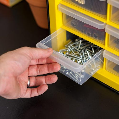 IRIS Hardware Storage Drawer | 44-Drawer Parts Organizer - Durable Yellow Design