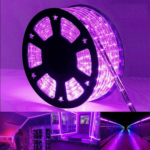 360 LED Rope Lights by [Brand Name] - 50ft Waterproof Flexible Tube Lights with 8 Modes | Perfect for Outdoor Decor